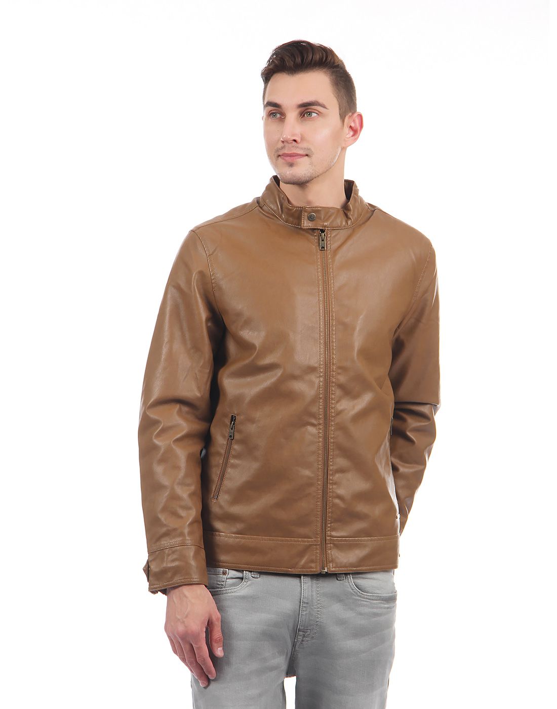 Aeropostale Brown Leather Jacket - Buy Aeropostale Brown Leather Jacket ...