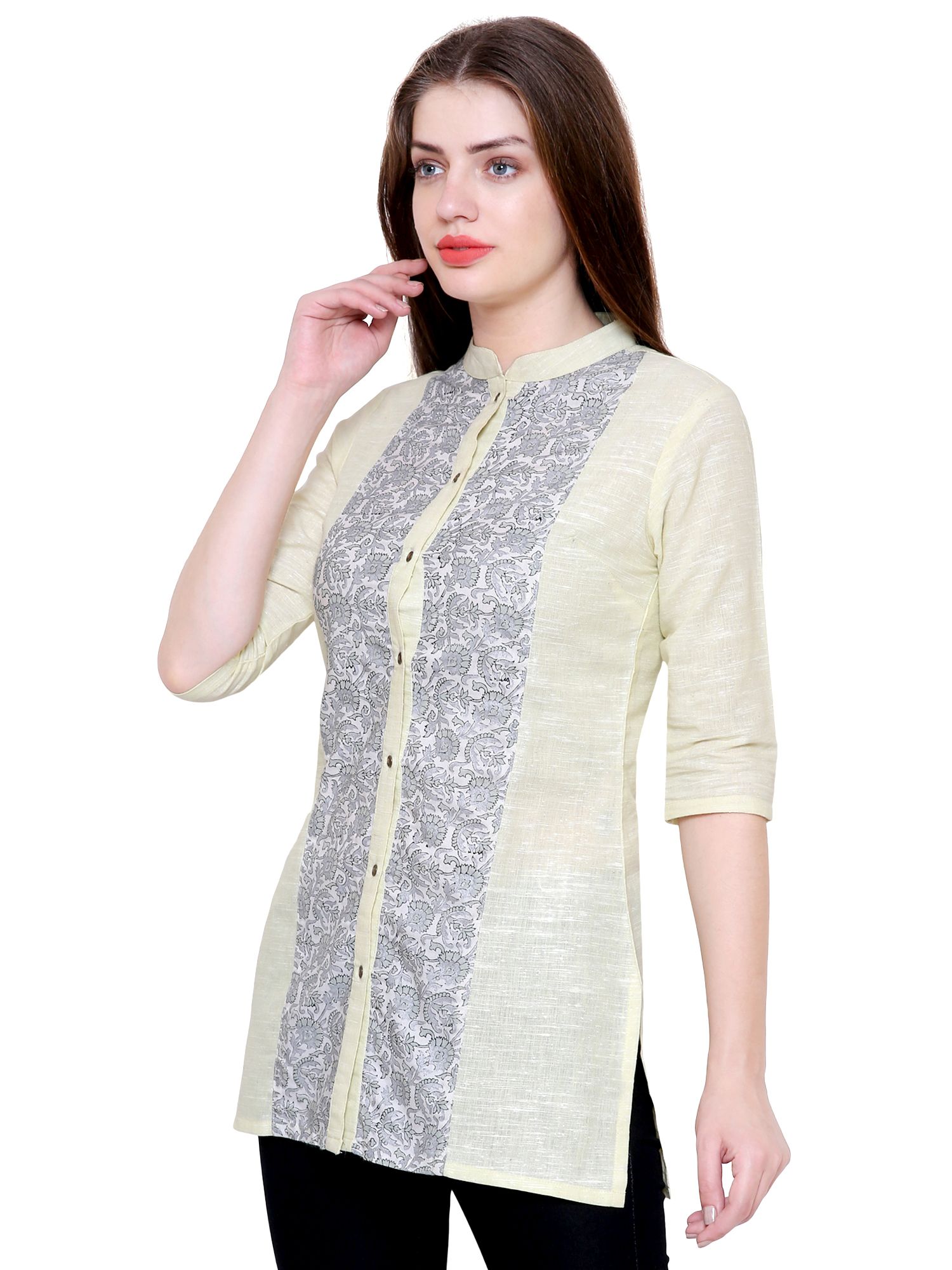 Bluestone Cotton Tunics  Yellow Buy Bluestone Cotton 