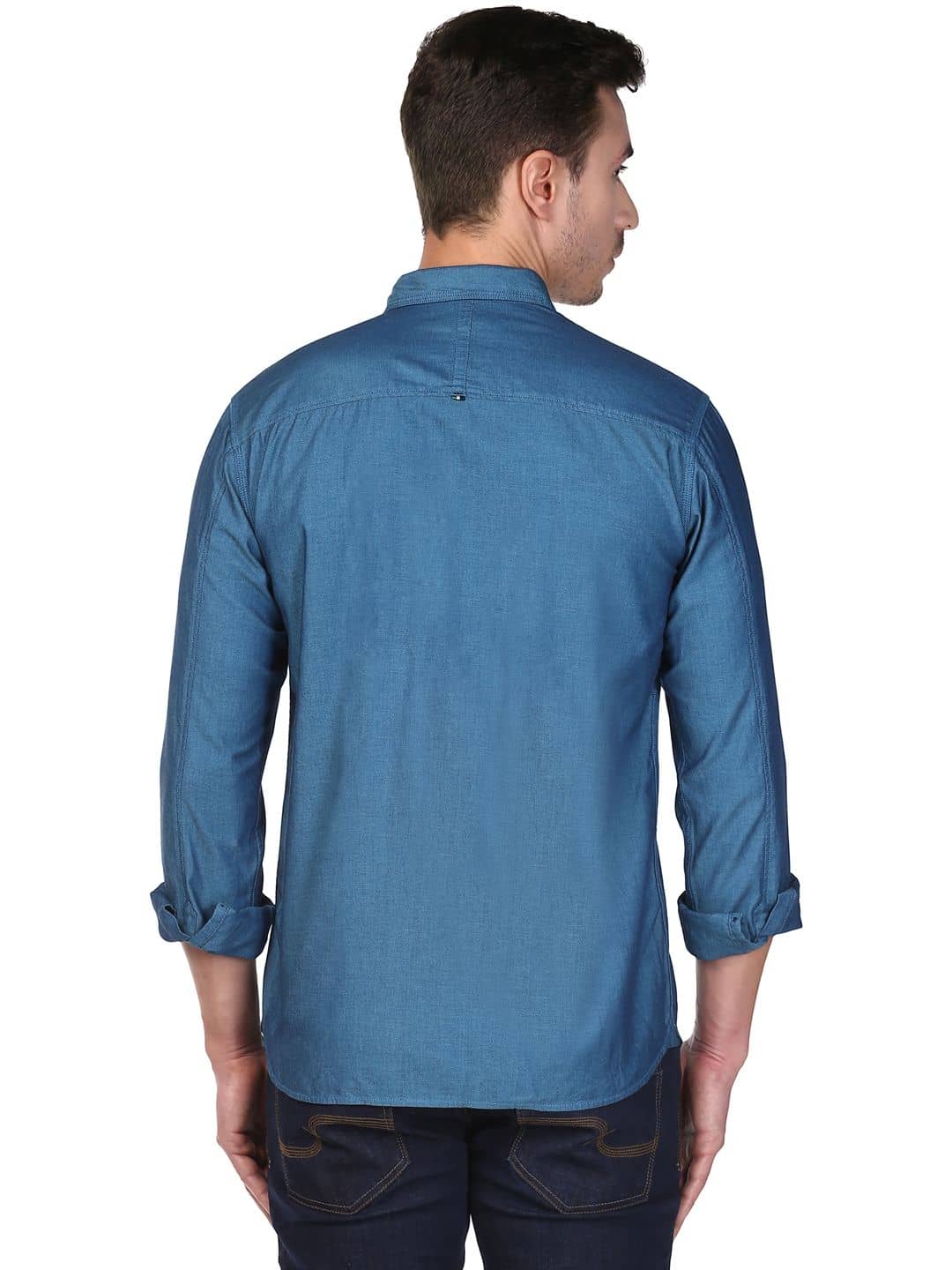 Park Avenue Blue Slim Fit Shirt - Buy Park Avenue Blue Slim Fit Shirt