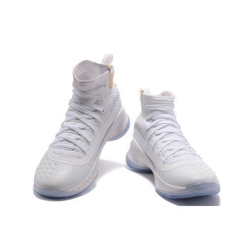 Under Armour Stephen Curry 4 Gold White Basketball Shoes - Buy Under 