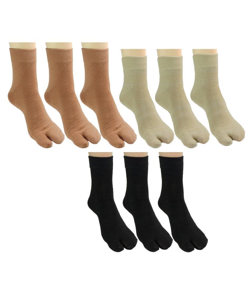 Neska Moda Pack of 9 Pair Women #039;s Solid Free Size Cotton Ankle Length Socks Beige,Black