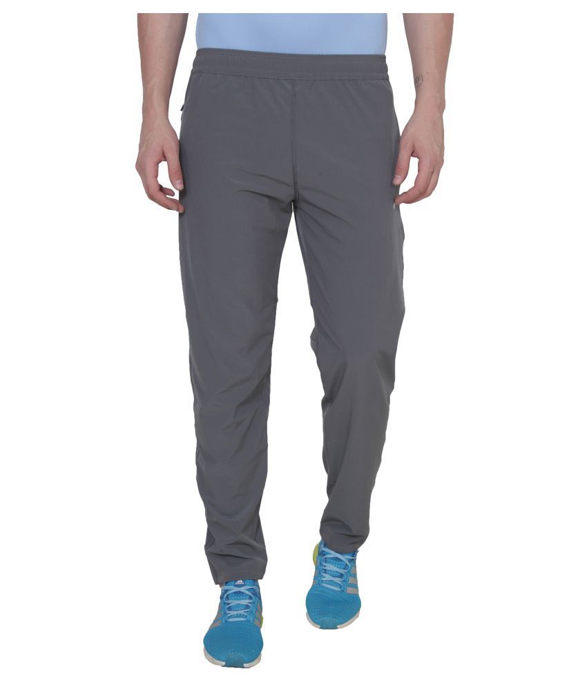 nike grey polyester lycra trackpants