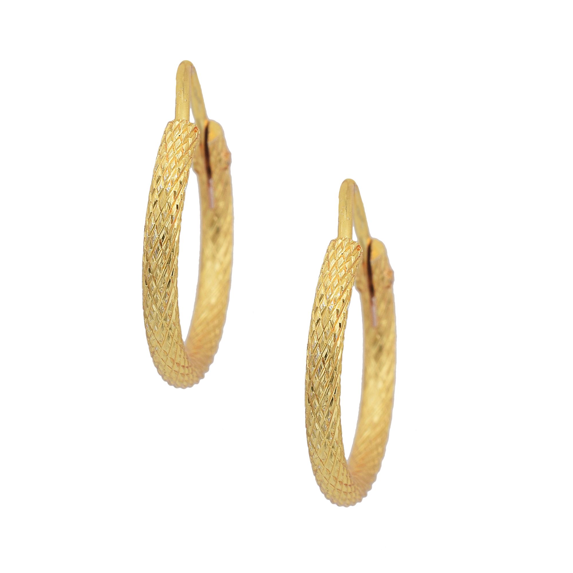 Memoir Gold plated brass, simple sober light weight daily use Hoop bali