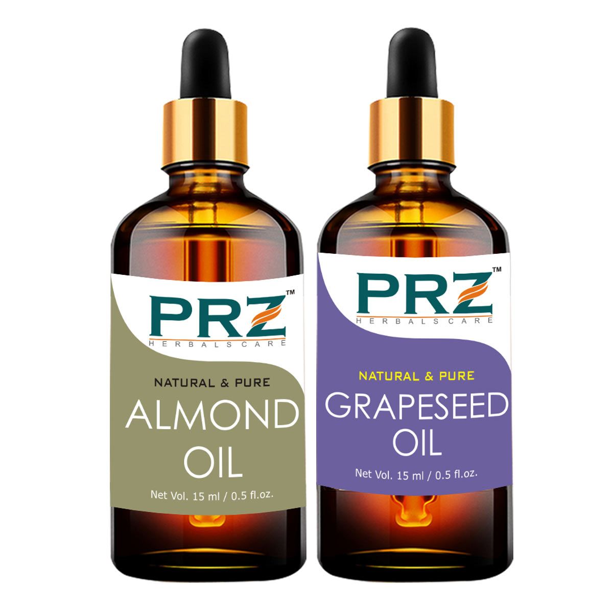 Prz Combo Of Almond Oil Grapeseed Oil For Hair Growth Skin Care