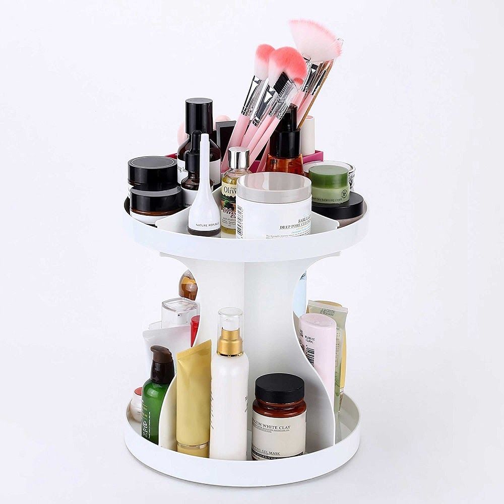 Connectwide Glam Caddy Rotating Makeup Organizer White Buy Connectwide Glam Caddy Rotating