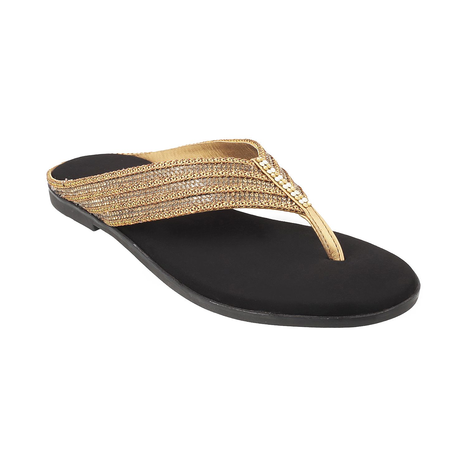 macys gold flats