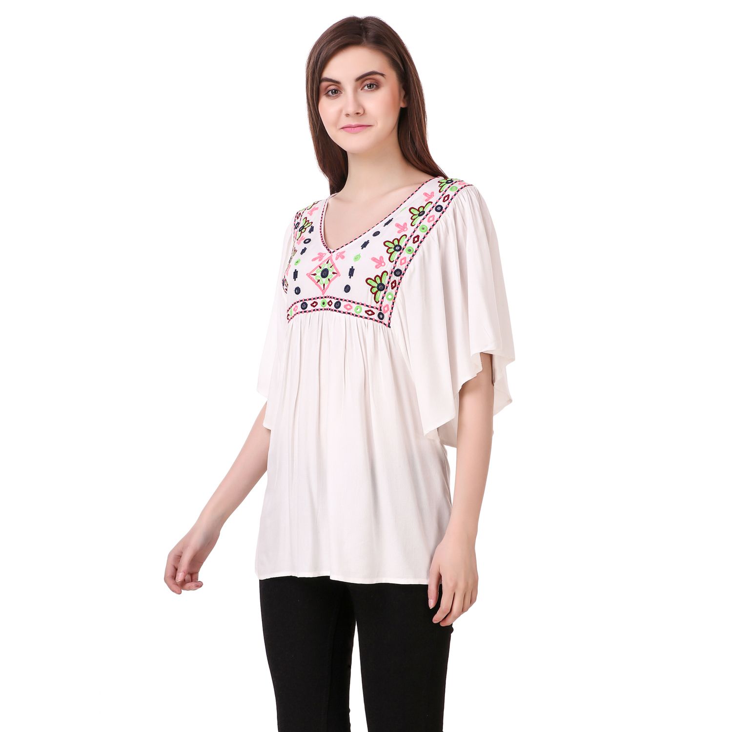 Zobia Poly Cotton Kaftans - White - Buy Zobia Poly Cotton Kaftans ...