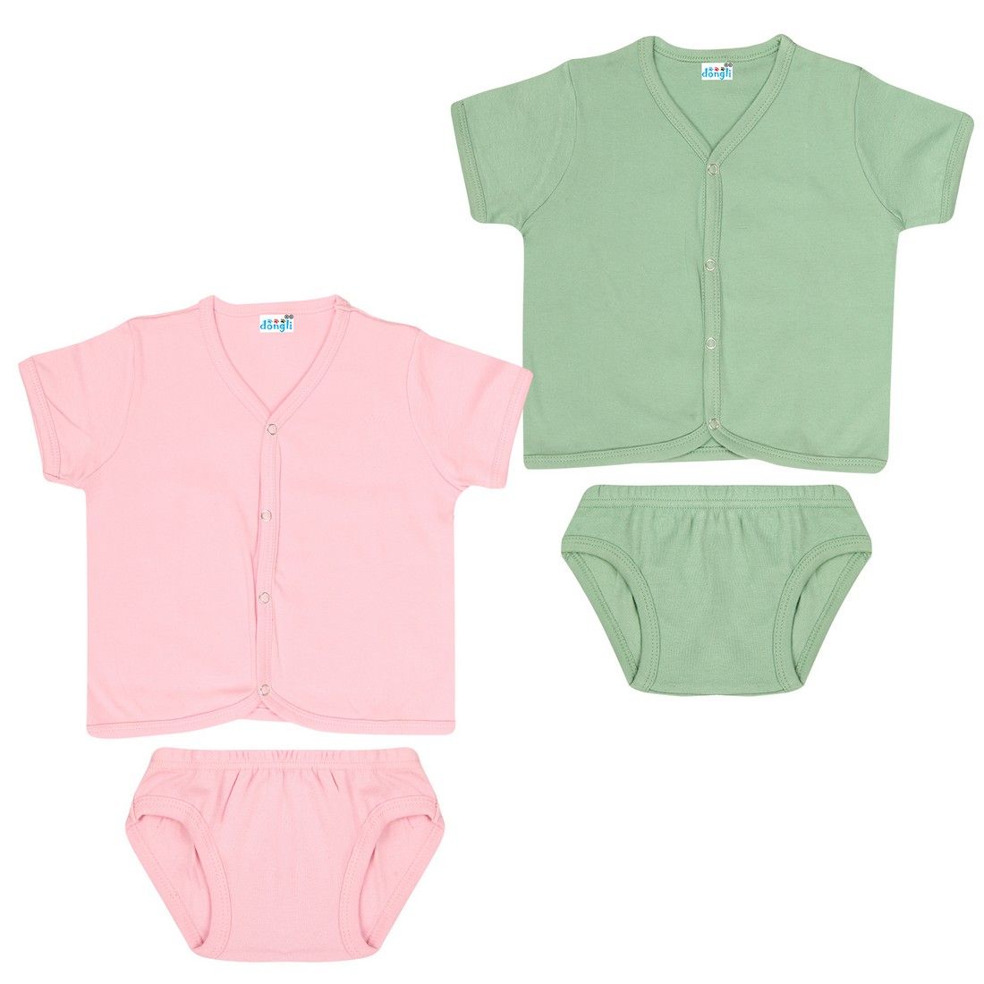     			Dongli Unisex Soft Cotton Set Dress (Pack of 2)