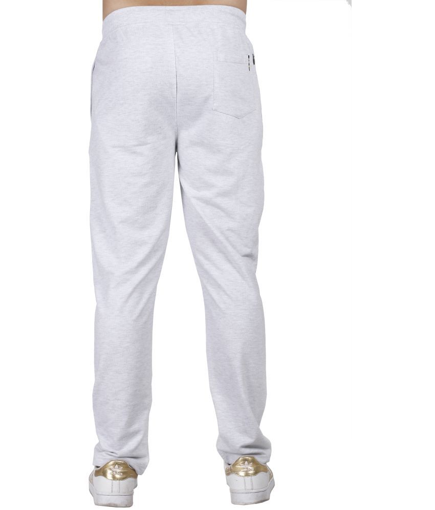 white cotton joggers