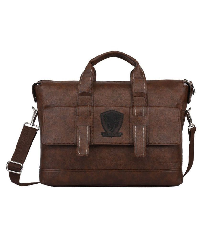 Evana 17 Inch Designer Laptop Handbag & Shoulder Bag Brown Leather Office Bag - Buy Evana 17 ...