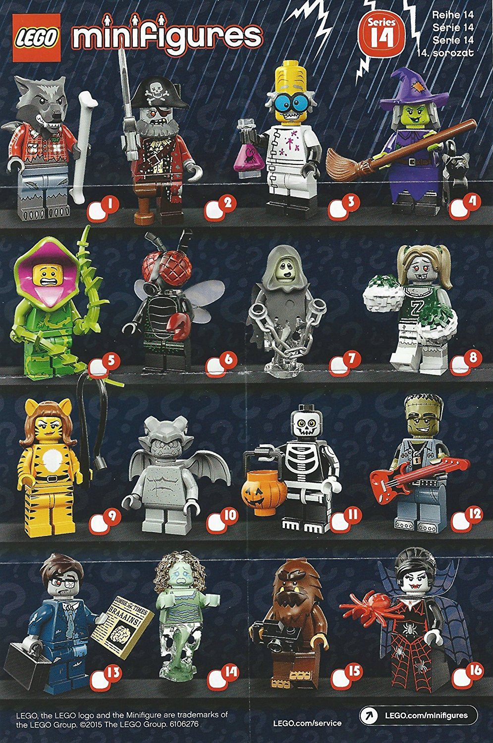 LEGO 71010 MINIFIGURES SERIES 14 ZOMBIE PIRATE #2 opened packet