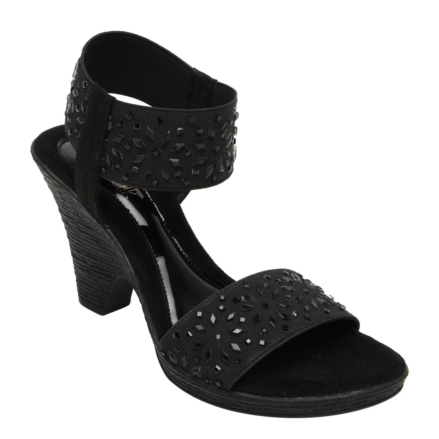 catwalk black block heels