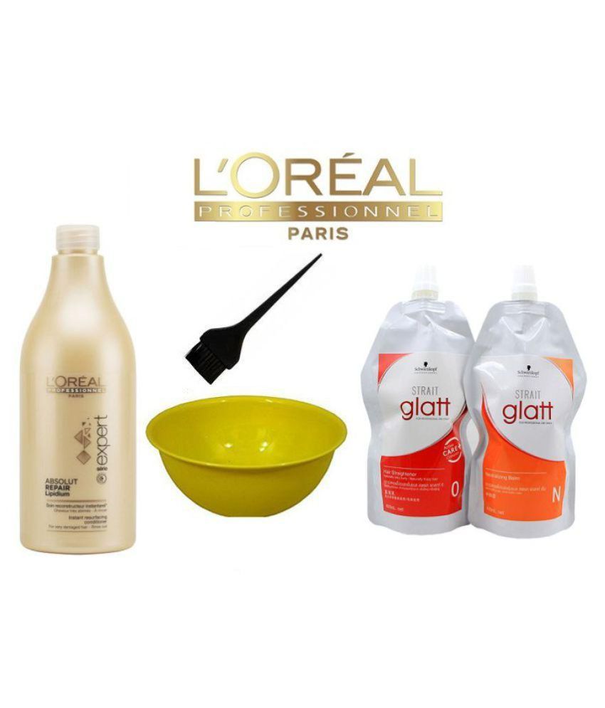 L Oreal Professionnel Absolute Repair Lipidium Shampoo With Bowl Schwarzkopf Strait Glatte Instant Conditioners 800 Ml Pack Of 4 Buy L Oreal Professionnel Absolute Repair Lipidium Shampoo With Bowl Schwarzkopf Strait Glatte