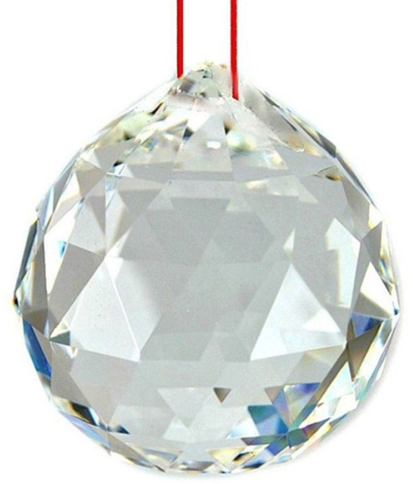     			King Collection Feng Shui Crystal Hanging Ball - White