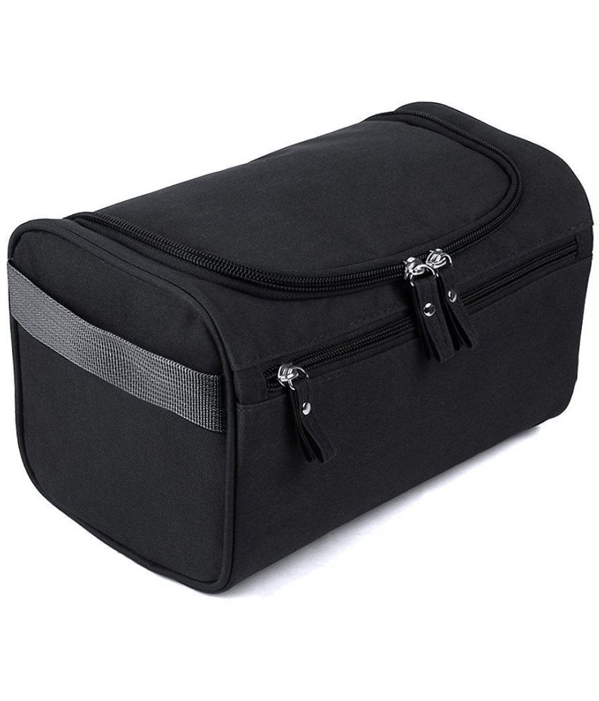     			House Of Quirk Black Hanging Travel Toiletry Bag Organizer