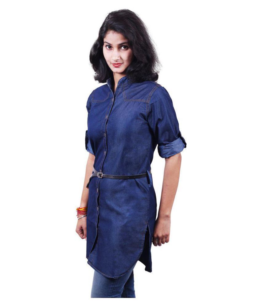 KING DENIM Denim Tunics Blue Buy KING DENIM Denim Tunics Blue