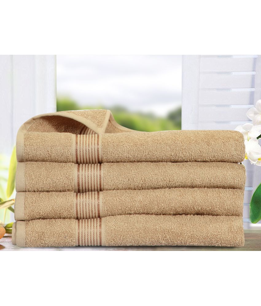 BIANCA Set of 4 Cotton Bath Towel Brown - Buy BIANCA Set of 4 Cotton ...