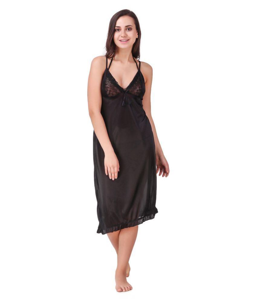 black satin night suit