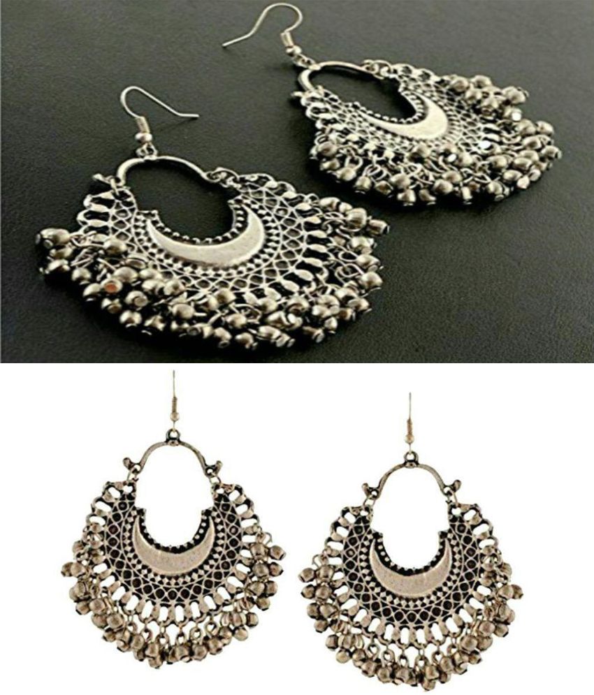 Renaissance Traders Silver Afghani Metal Antique German Renaissance Traders Silver Afghani Metal Antique German Designer Trendy Stylish Earring
