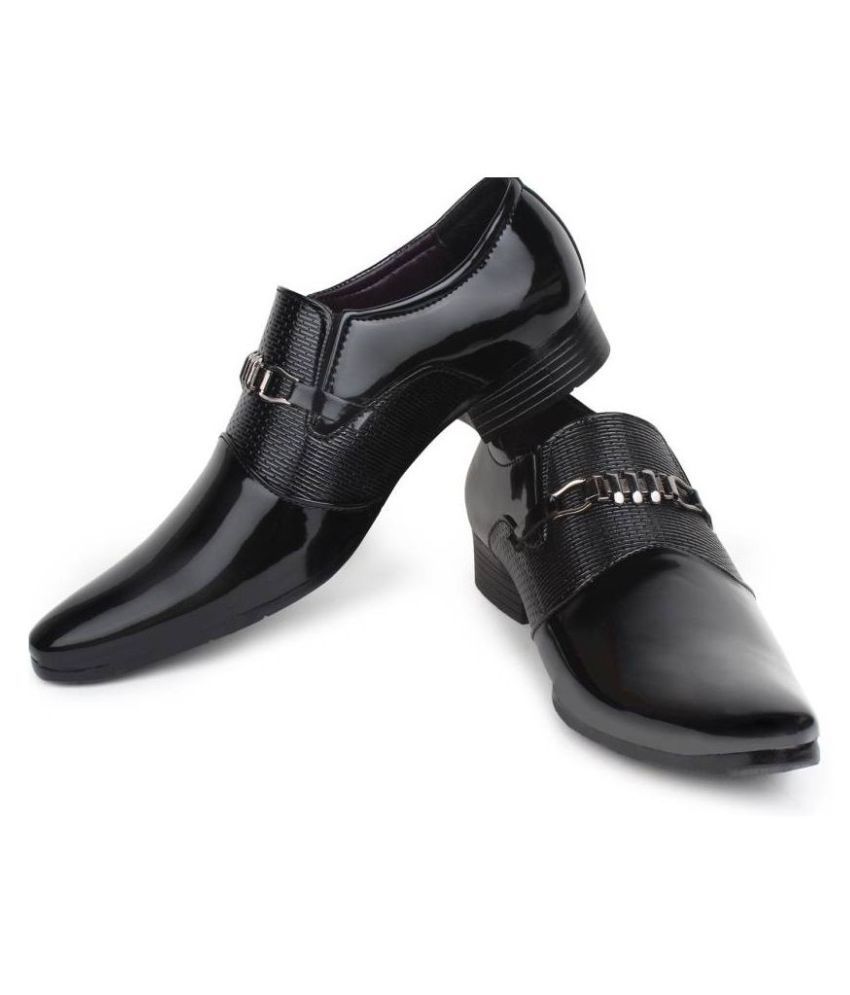 KESS Party Genuine Leather Black Formal Shoes Price in India- Buy KESS ...