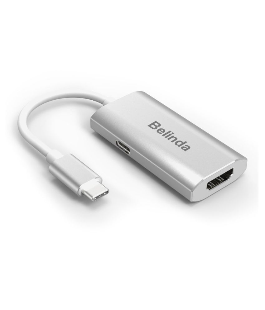 USB C TO HDMI Adapter,Belinda USB 3.1 Type C to HDMI Adapter With Aluminium Case for 2017 MacBook Pro/Samsung Galaxy S8 USB-C