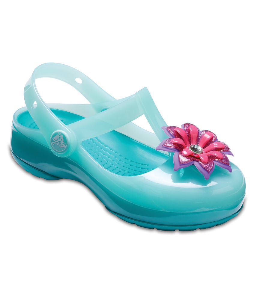 mint blue crocs