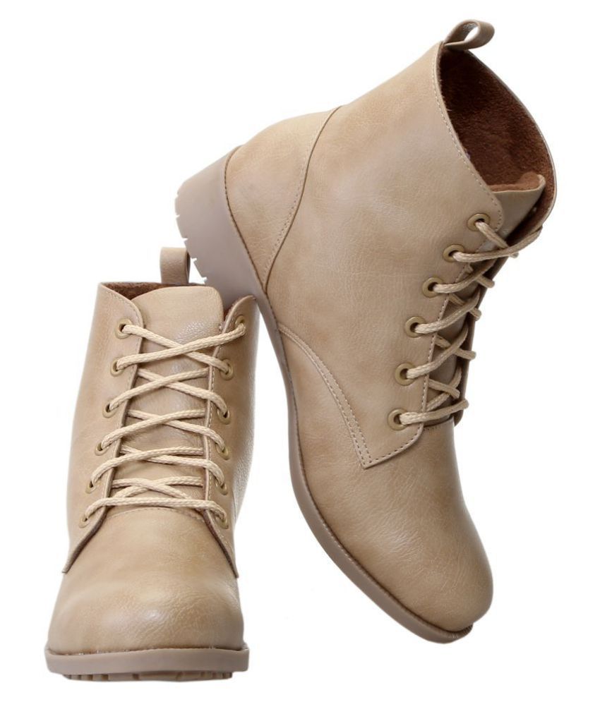 tan ankle bootie