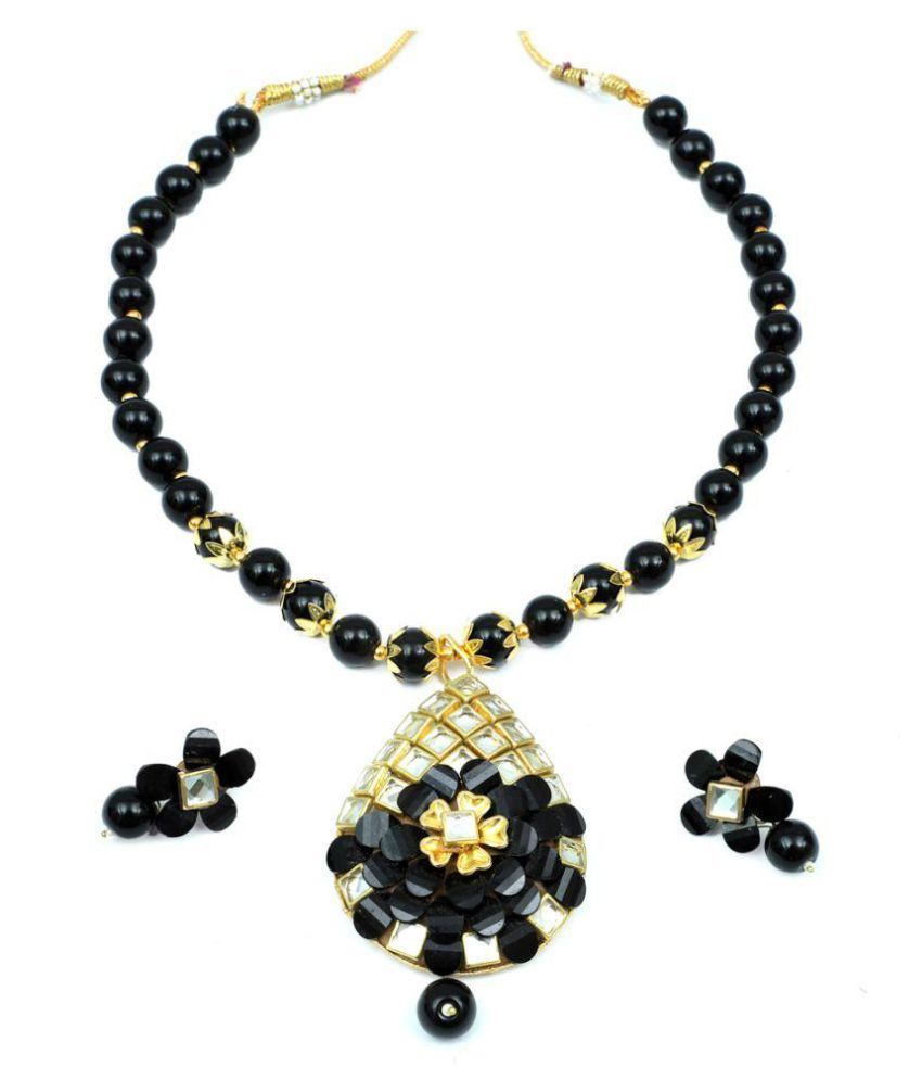 Black Moti Necklace Hotsell, 50% OFF 