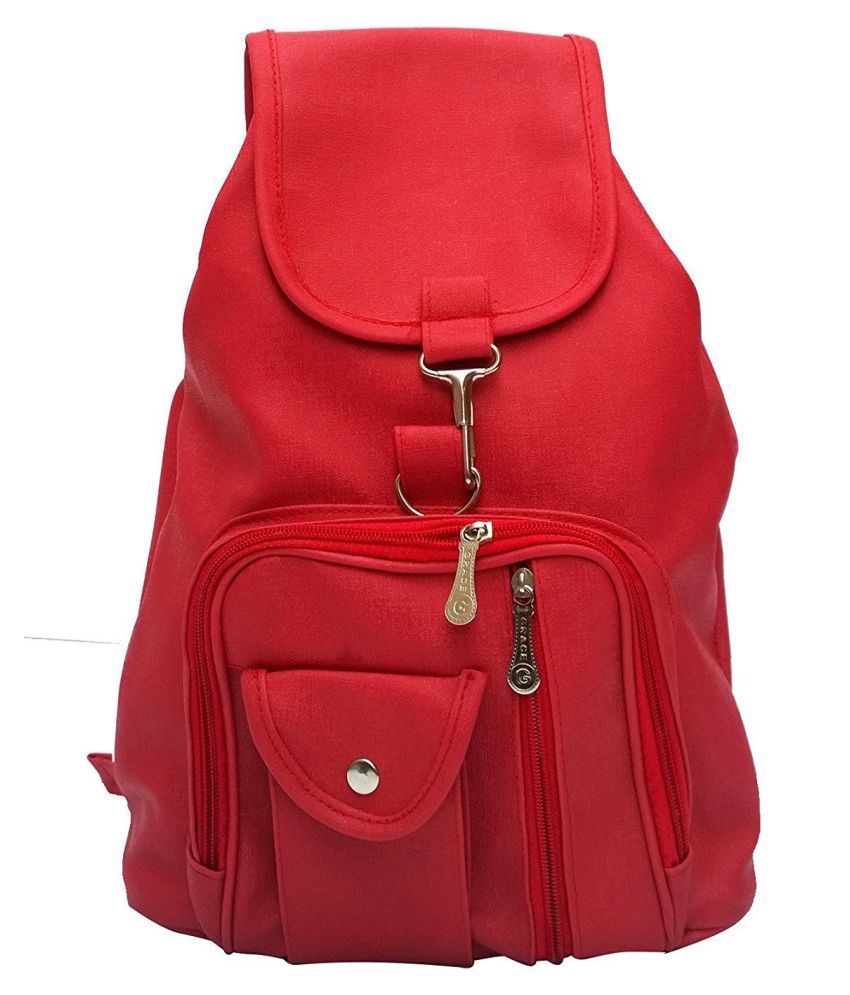 Bizarre Vogue Stylish College Bags Backpacks For Women & Girls (Red, BV895): Buy Online at Best ...