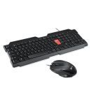 Enter E-C350U Black USB Wired Keyboard Mouse Combo Compatible with All Microsoft WindoWS