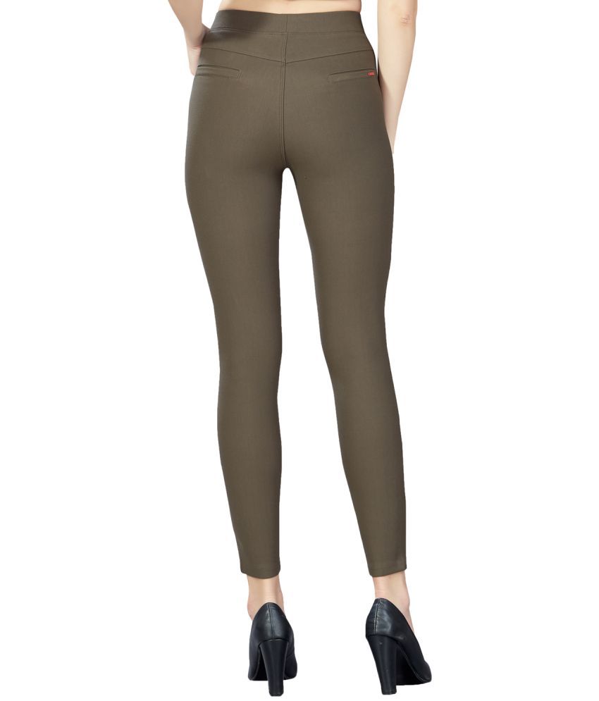 black cotton jeggings