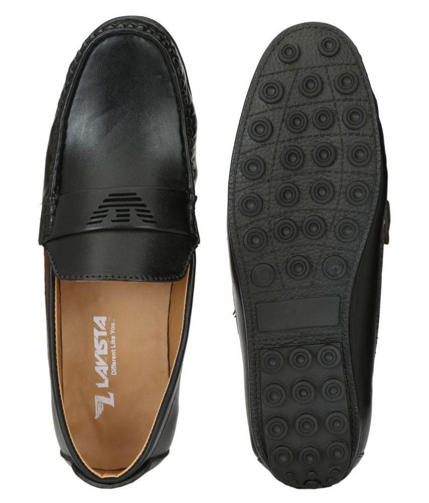 Lavista Black Loafers - Buy Lavista Black Loafers Online at Best Prices ...