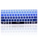 COSMOS Ultra Thin silicone soft keyboard cover skin for Logitech Wireless Built-In Touchpad Keyboard K400 Plus (Blend Blue)