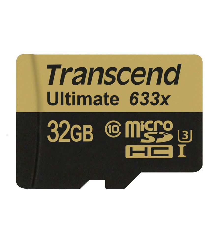     			Transcend 32 GB MicroSDHC Class 10 UHS-I/U3 Memory Card with Adapter 95 Mb/s (TS32GUSDU3)
