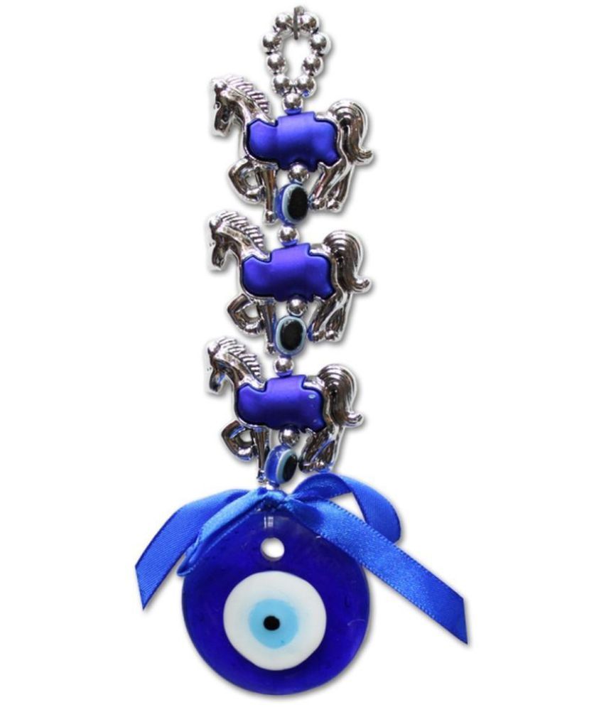     			Queen Collection Blue Glass Evil Eye Fengshui