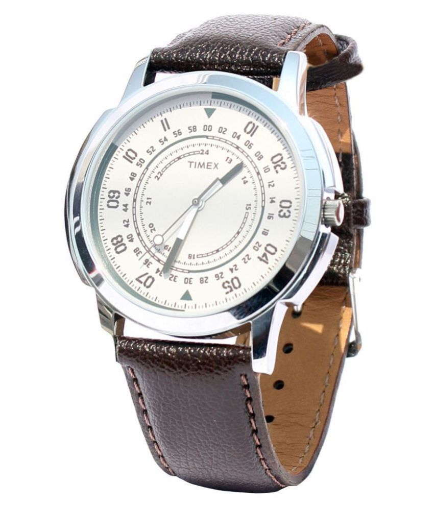     			Timepiece 103 Brown Leather Watch for Men
