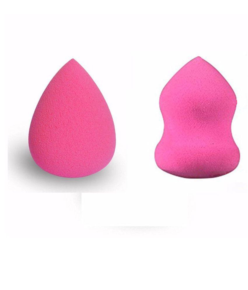     			FOK Foundation Applicator Powder Puff Face 2 no.s Pear Shape+Water Drop Shape-Random Color