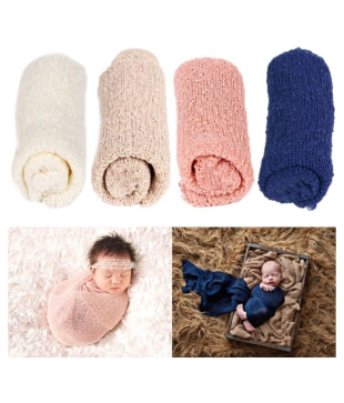 Newborn Baby Girl Boy Wraps Blanket Posing Swaddle Hollow Cover Photography Prop