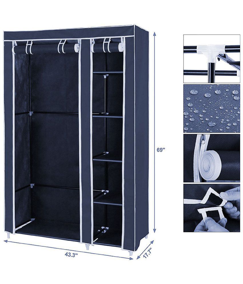 House Of Quirk Fancy Portable Foldable Closet Wardrobe Cabinet