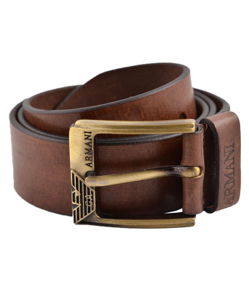 Armani AIX Brown Leather Casual Belts 