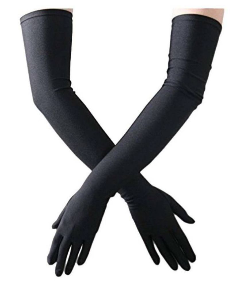     			Tahiro Black Cotton Casual Sun Rays Protector Full Arm Length Gloves - Pack Of 1