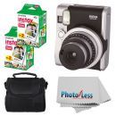 Fujifilm INSTAX Mini 90 Neo Classic Instant Camera (Black) With 2x Fujifilm Instax Mini 20 Pack Instant Film (40 Shots) + Compact