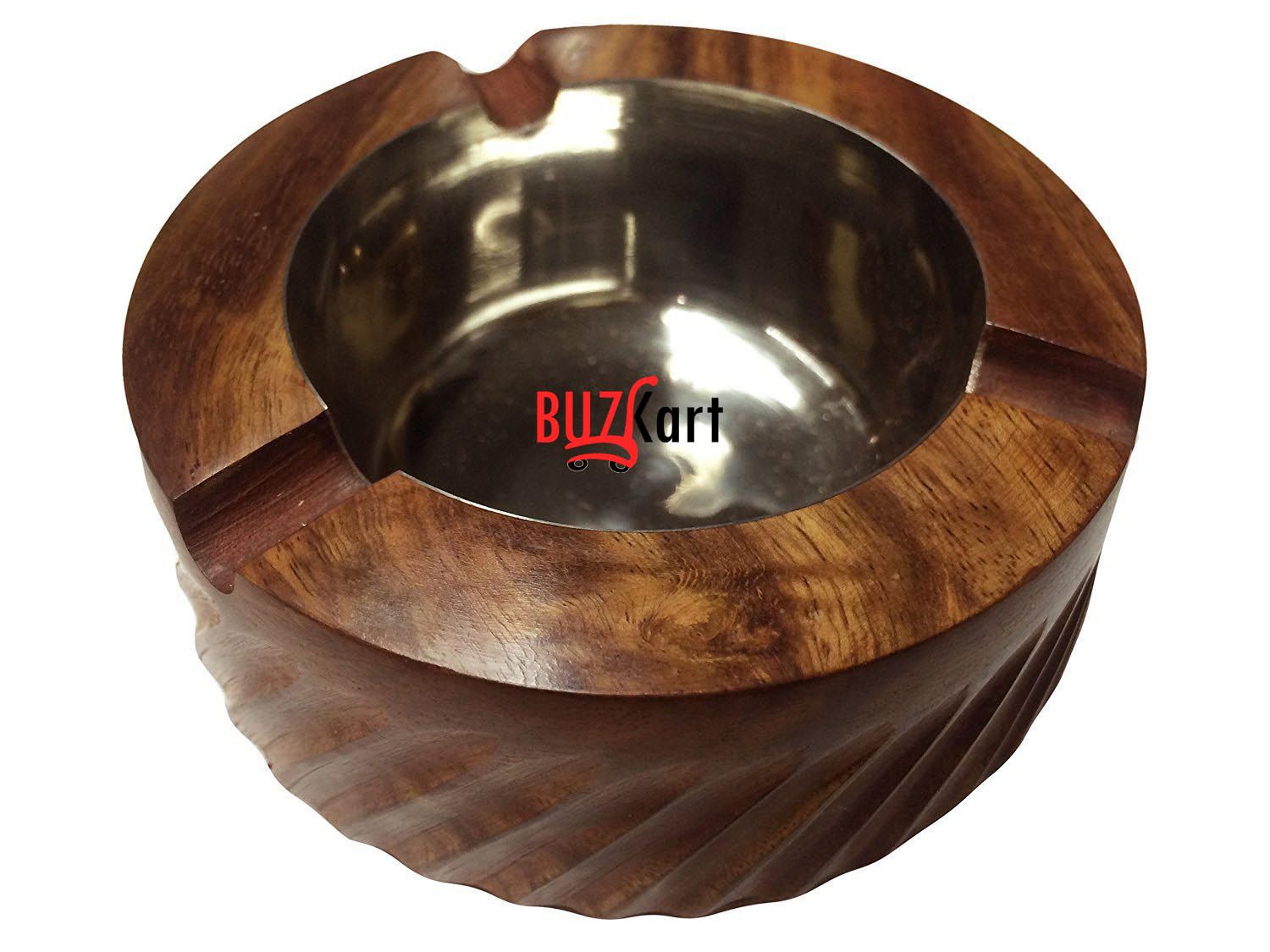     			BuzyKart Wooden Premium Quality Antique Ashtray With Handcrafted design