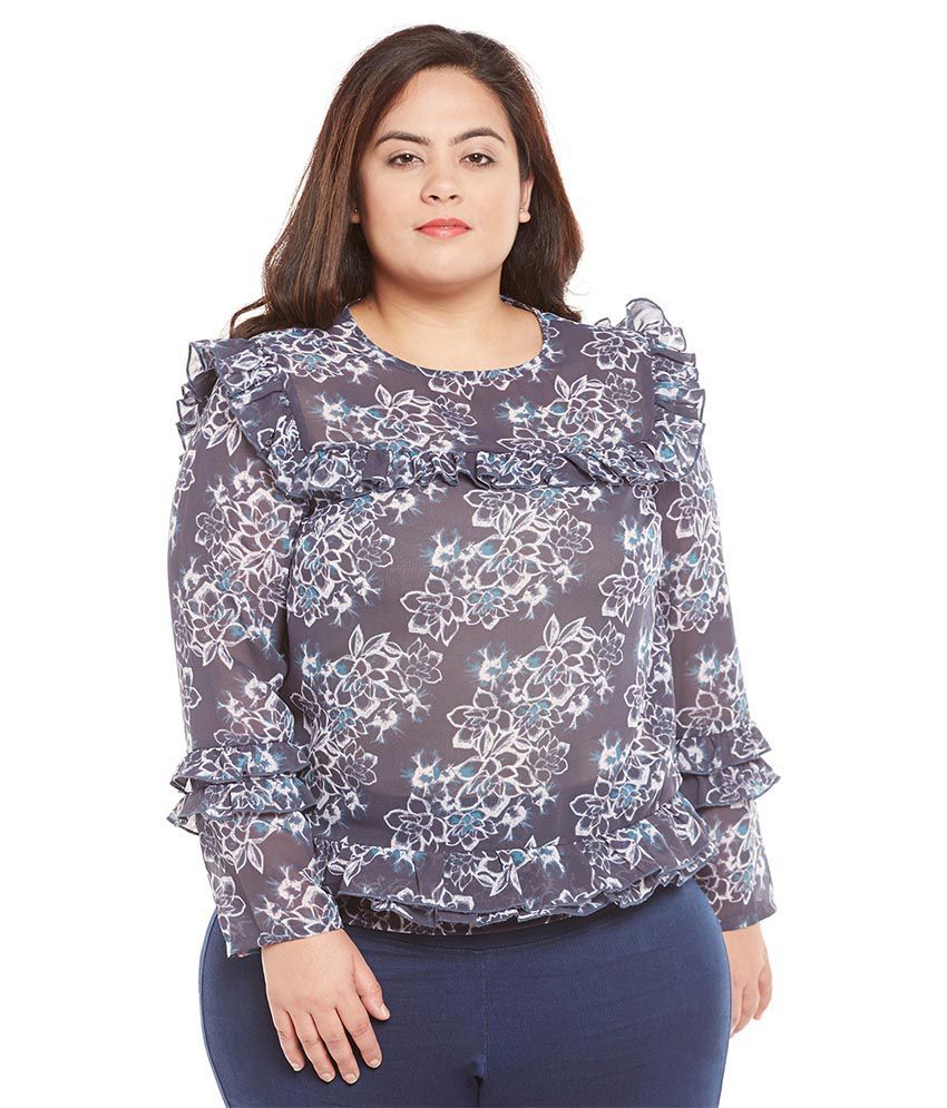 100 polyester plus size tops