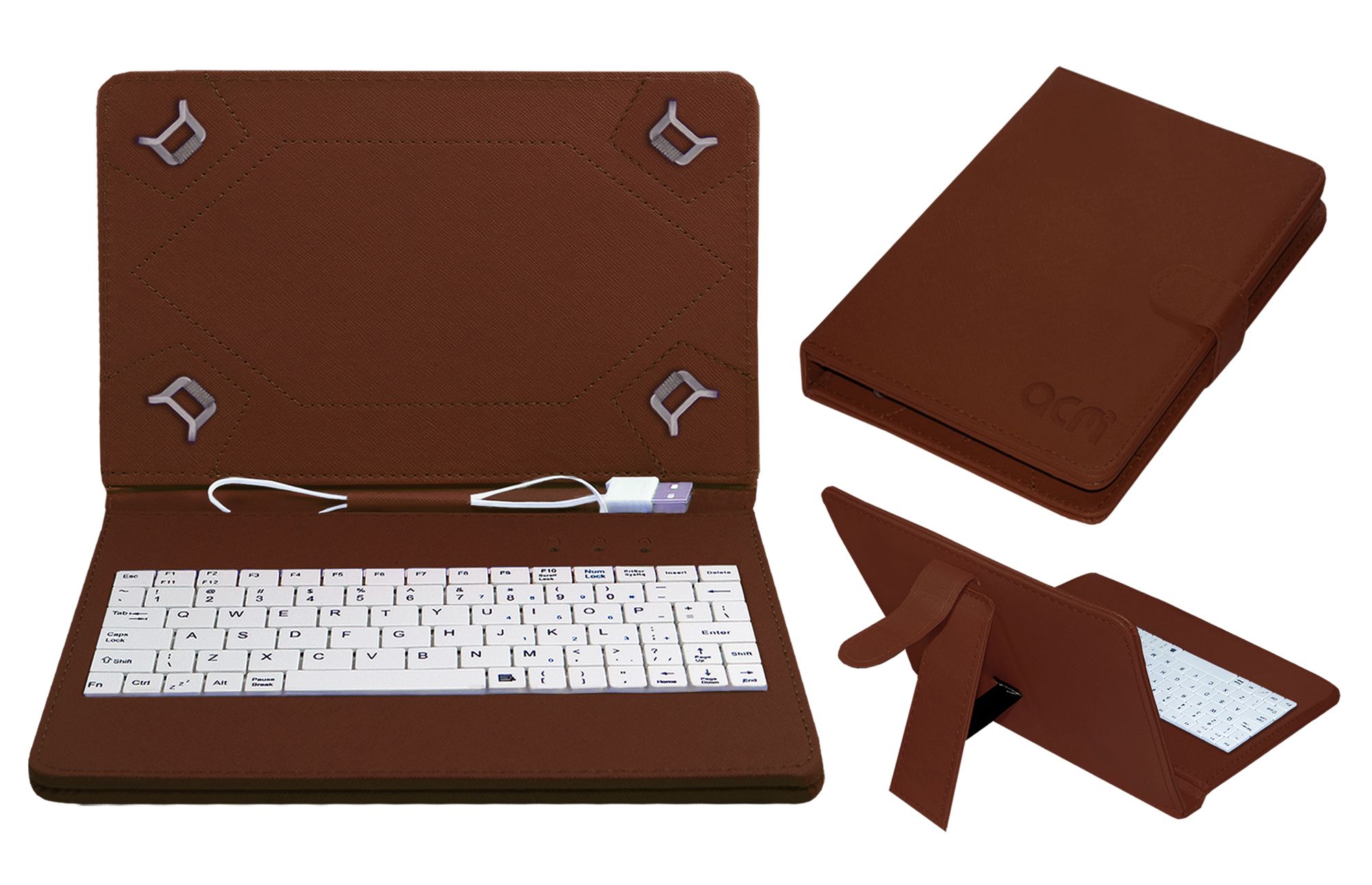 Acm Usb Keyboard Case For Dell Venue 8 Pro 5000 Series Tablet Cover Stand Brown Keyboards Online At Low Prices Snapdeal India