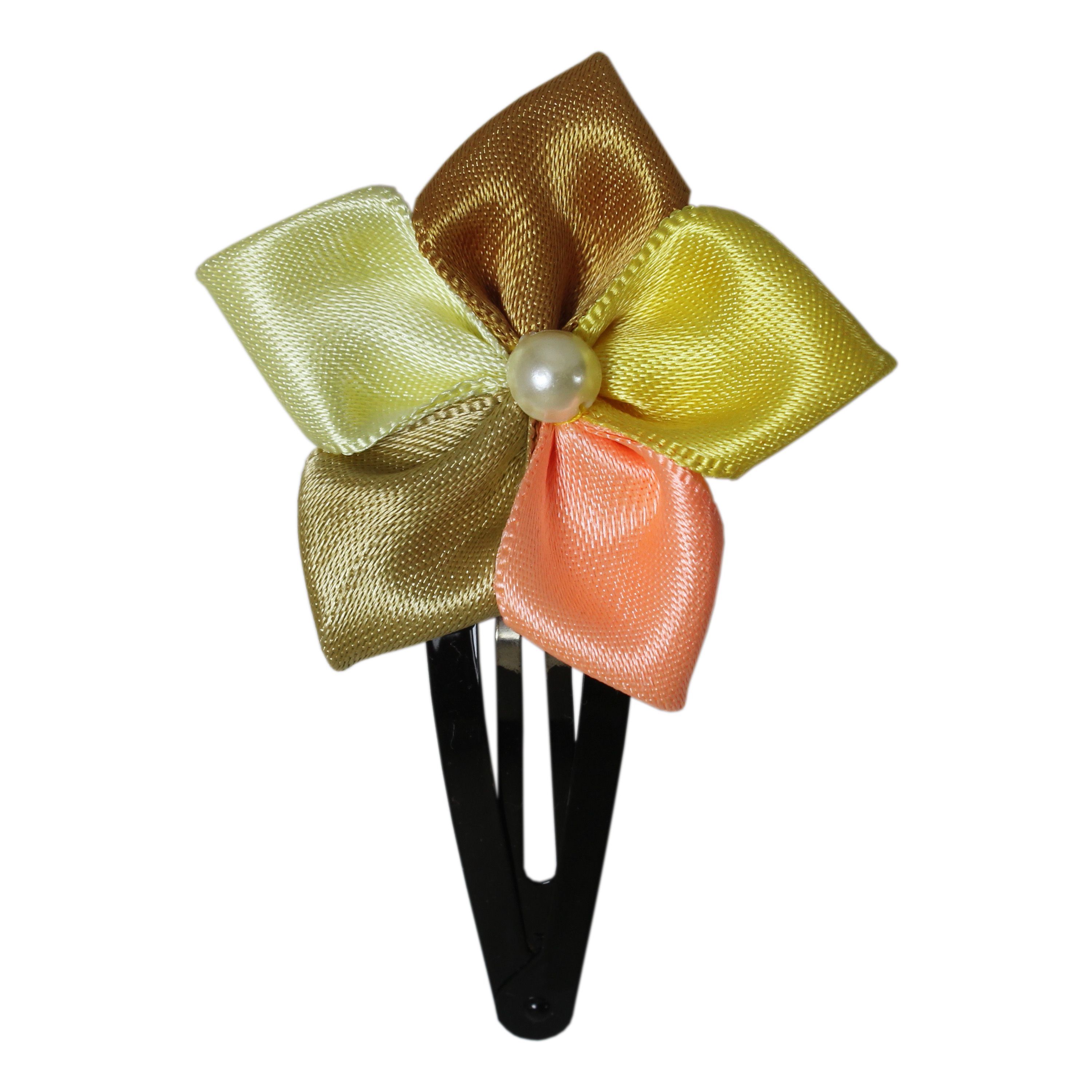 MultiColor Ribbon Flower Hair Clip pack of 2 Buy Online at Low Price