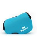 MegaGear Panasonic Lumix DMC-GX85, GX80 with 12-32mm Lens Ultra Light Neoprene Camera Case, with Carabiner - Blue - MG736