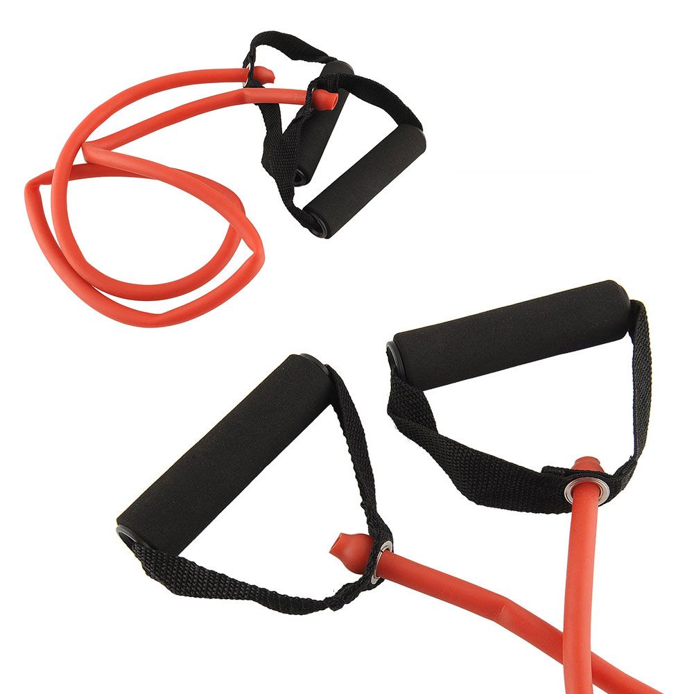 latex tube exerciser with d handles