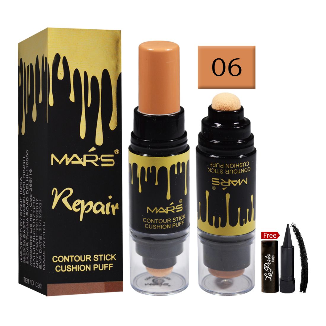     			Mars Repair Contour Cushion Puff 06 Stick Concealer Whiskey 10 gm