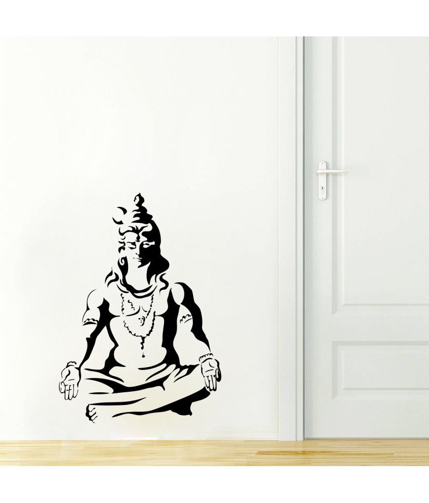 StickerYard Meditating Lord Shiva Wall & Decal Religious & Inspirational  Sticker ( 56 x 78 cms ) - Buy StickerYard Meditating Lord Shiva Wall & Decal  Religious & Inspirational Sticker ( 56